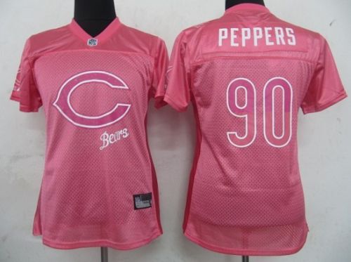 Bears #90 Julius Peppers Pink 2011 Women's Fem Fan NFL Jersey